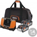 AEG Set akumulátor + nabíječka SET LL1840BL, 18V, 2x 4,0Ah
