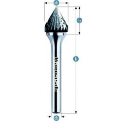 Odjehlovací technická fréza kužel 60° nepovlakovaná