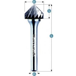 Odjehlovací technická fréza kužel 90° nepovlakovaná