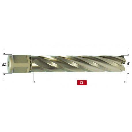 Jádrový vrták do kovu Gold Line Weldon délka 80 mm