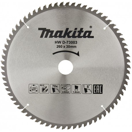 MAKITA D-73003 pilový kotouč na hliník 260x30x70T TCT