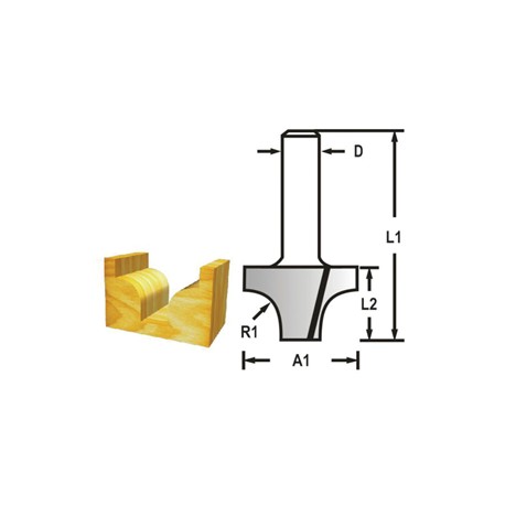 MAKITA D-48169 Profilová frézastopka 8 mm,25,4x16x48 mm