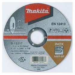 MAKITA B-12217 řezný kotouč 115x1x22 nerez,oldP-53001
