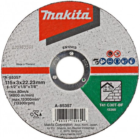 MAKITA A-85357 řezný kotouč 115x3x22 kámen