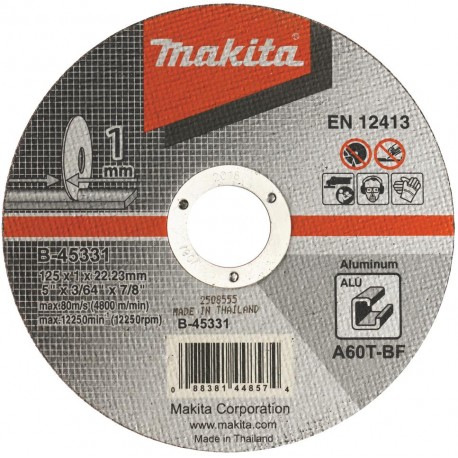 MAKITA B-45331 řezný kotouč 125x1x22 hliník