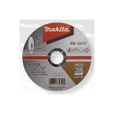 MAKITA B-12239 řezný kotouč 125x1x22 nerez,oldP-53023