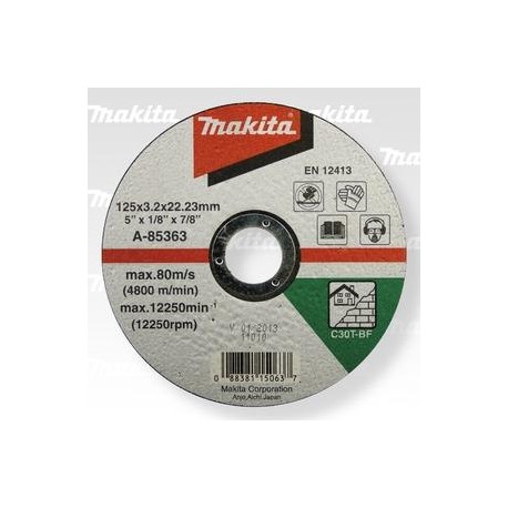 MAKITA A-85363 řezný kotouč 125x3x22 kámen
