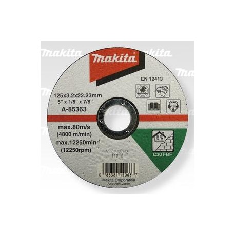 MAKITA A-85363 řezný kotouč 125x3x22 kámen