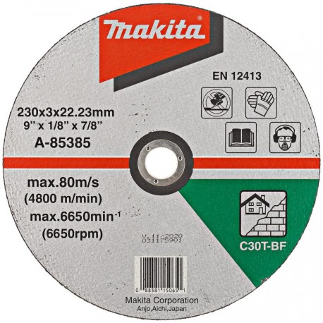 MAKITA A-85385 řezný kotouč 230x3x22 kámen