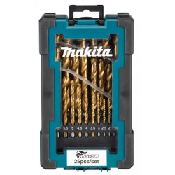 MAKITA D-72235-6 sada vrtáků do kovu HSS-TiN 1-13mm (po 0,5 mm), 25ks, 6ks bal