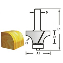 MAKITA D-48424 Zaoblovací fréza s ložiskem stopka 12 mm,50,8x25,4x76 mm