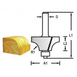 MAKITA D-48496 Zaoblovací fréza s ložiskem stopka 8 mm,19x9,5x52 mm