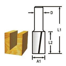 MAKITA D-47525 Drážkovací fréza 2 břit stopka 8 mm,8x19x51 mm