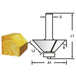 MAKITA D-48701 Fazetová/hranová fréza s ložiskem stopka 8 mm,41,3x20x59 mm