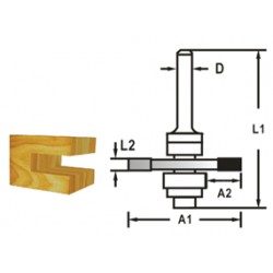 MAKITA D-48963 Kotoučová fréza složiskem stopka 8 mm,47,6x3x59 mm