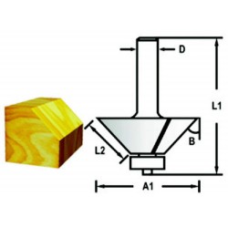 MAKITA D-48658 Fazetová/hranová fréza s ložiskem stopka 6 mm,25,4x11x51 mm