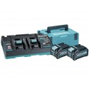 MAKITA 191U00-8 Sada Li-ion XGT 40V 2ks BL4040 + 1ks DC40RB + 1ks Makpac 3