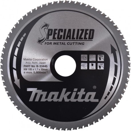 MAKITA B-33445 pilový kotouč 185x30 70T kov ,old B-09771