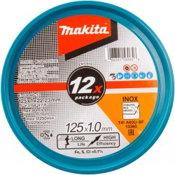 MAKITA E-03040-12 řezný kotouč 125x1.0x22.23mm nerez A60U