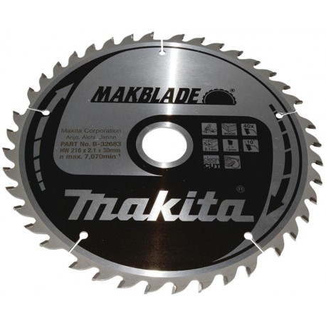 MAKITA B-32683 kotouč pilový dřevo MAKBLADE 216x2.1x30mm 40Z , old B-08872