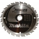 MAKITA B-33093 kotouč pilový dřevo SPECIALIZED se zapuštěnými zuby 165x2x20mm 24Z , old B-09391