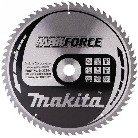 MAKITA B-32384 kotouč pilový dřevo MAKFORCE 355x3x30mm 60Z , old B-08545