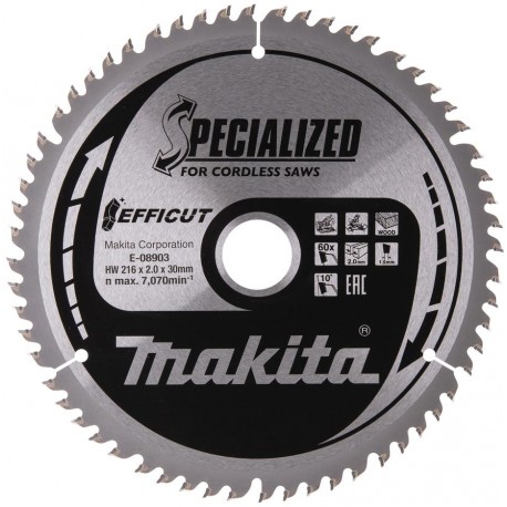 MAKITA E-08903 kotouč pilový dřevo Efficut 216x2x30mm 60Z , old E-08888
