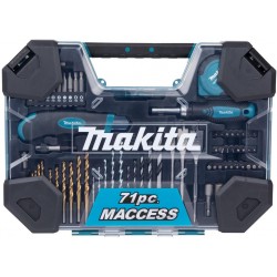 MAKITA E-22589 sada vrtáků a příslušenství 71 ks v plastovém kufru ,oldD-33691