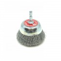Hrncový kartáč kadeřavý (T) HEX 1/4" ocel 65 mm