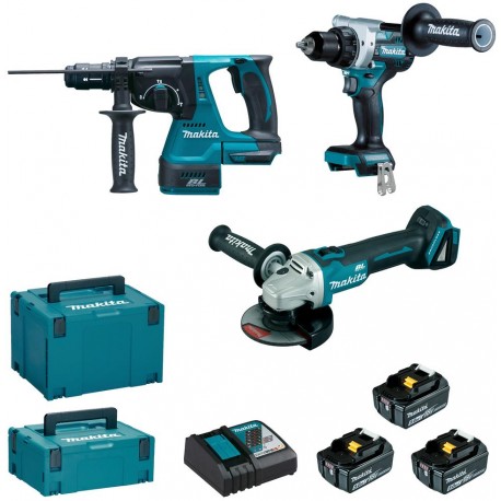 MAKITA DLX3202TJ Aku sada DGA506+DHR243+DDF492 Li-ion LXT 18V/5,0Ah