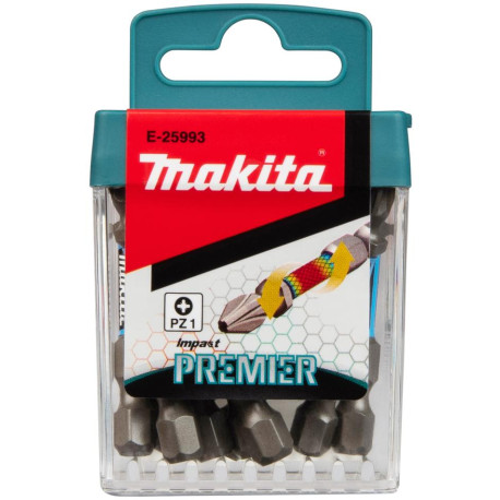 MAKITA E-25993 torzní bit řady Impact Premier (E-form) PZ1-50mm, 10 ks