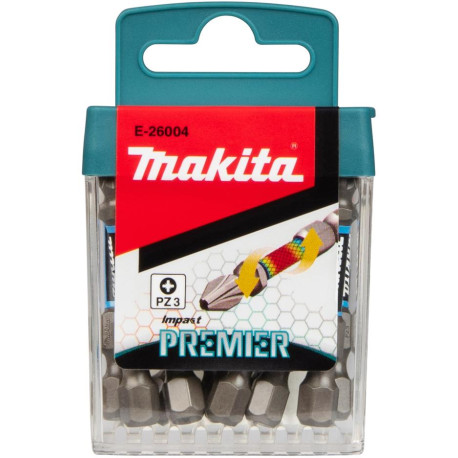 MAKITA E-26004 torzní bit řady Impact Premier (E-form) PZ3-50mm, 10 ks