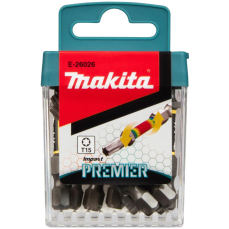 MAKITA E-26026 torzní bit řady Impact Premier (E-form) T15-50mm, 10 ks