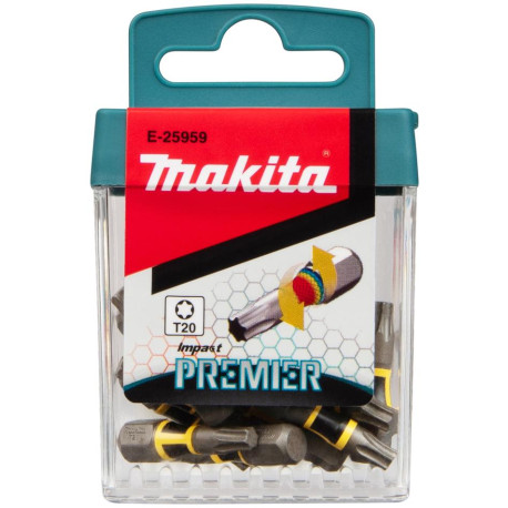 MAKITA E-25959 torzní bit řady Impact Premier (C-form) T20-25mm, 15 ks