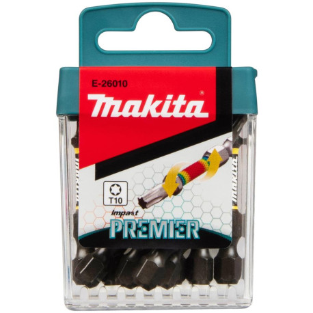 MAKITA E-26010 torzní bit řady Impact Premier (E-form) T10-50mm, 10 ks