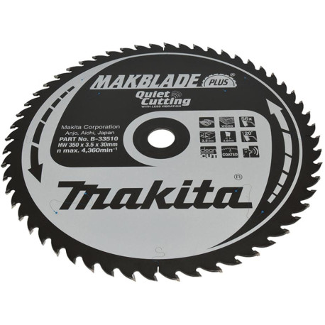 MAKITA B-33510 kotouč pilový dřevo MAKBLADEplus 350x3.5x30mm 56Z , old B-09846