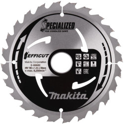MAKITA E-08682 kotouč pilový dřevo Efficut 185x1.45x30mm 24Z , old E-08676