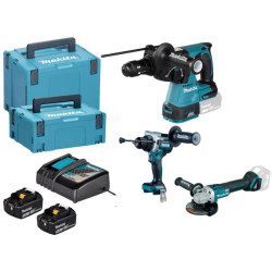 MAKITA DLX3221TJ Aku sada DGA506+DHR243+DHP492 Li-ion LXT 18V/5,0Ah