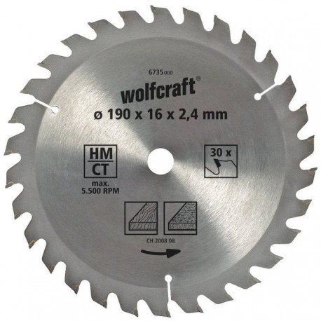 Wolfcraft Wolfcraft pilový kotouč hrubé řezy ø160x20 Z20 6733000