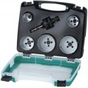 Wolfcraft Wolfcraft sada 5 Bi-metalových děrovek sanita 25-83 mm + upínací trn, v kufru 5422000