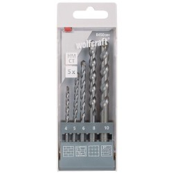 Wolfcraft Wolfcraft Sada 5ks vrták do kamene HM ø4-10mm 8450000