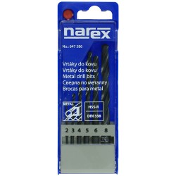 NAREX 6-SET METAL HSS - Sada vrtáků do kovu HSS-R